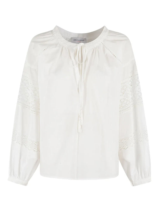 Embroidered-Detail Blouse