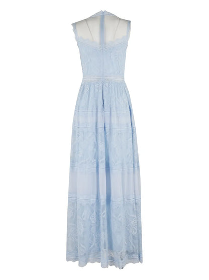 Lace-Embellished Maxi Dress