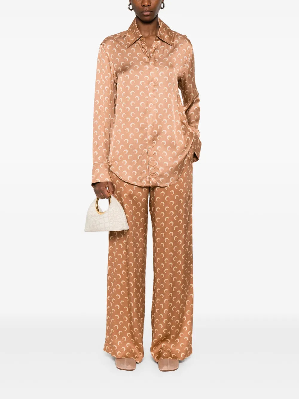 Moon-Jacquard Satin Trousers