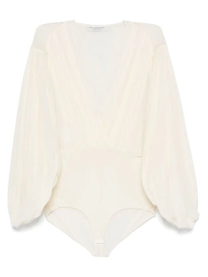 Pleated Bodysuit