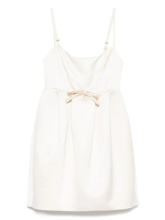 Bow-Detailed Duchess Satin Dress