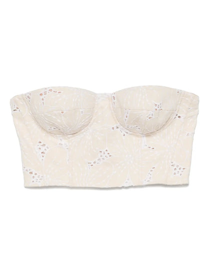 Floral-Embroidered Top