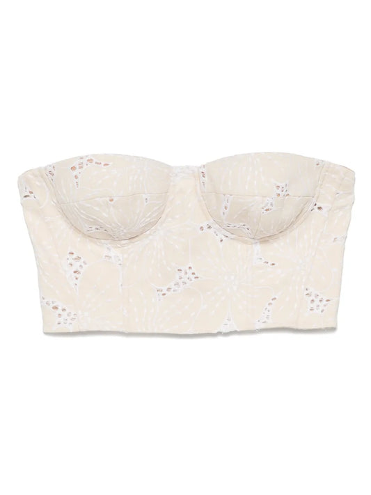 Floral-Embroidered Top