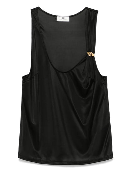 Logo-Jewel Jersey Tank Top