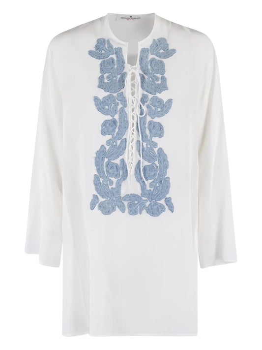 Embroidered-Design Dress