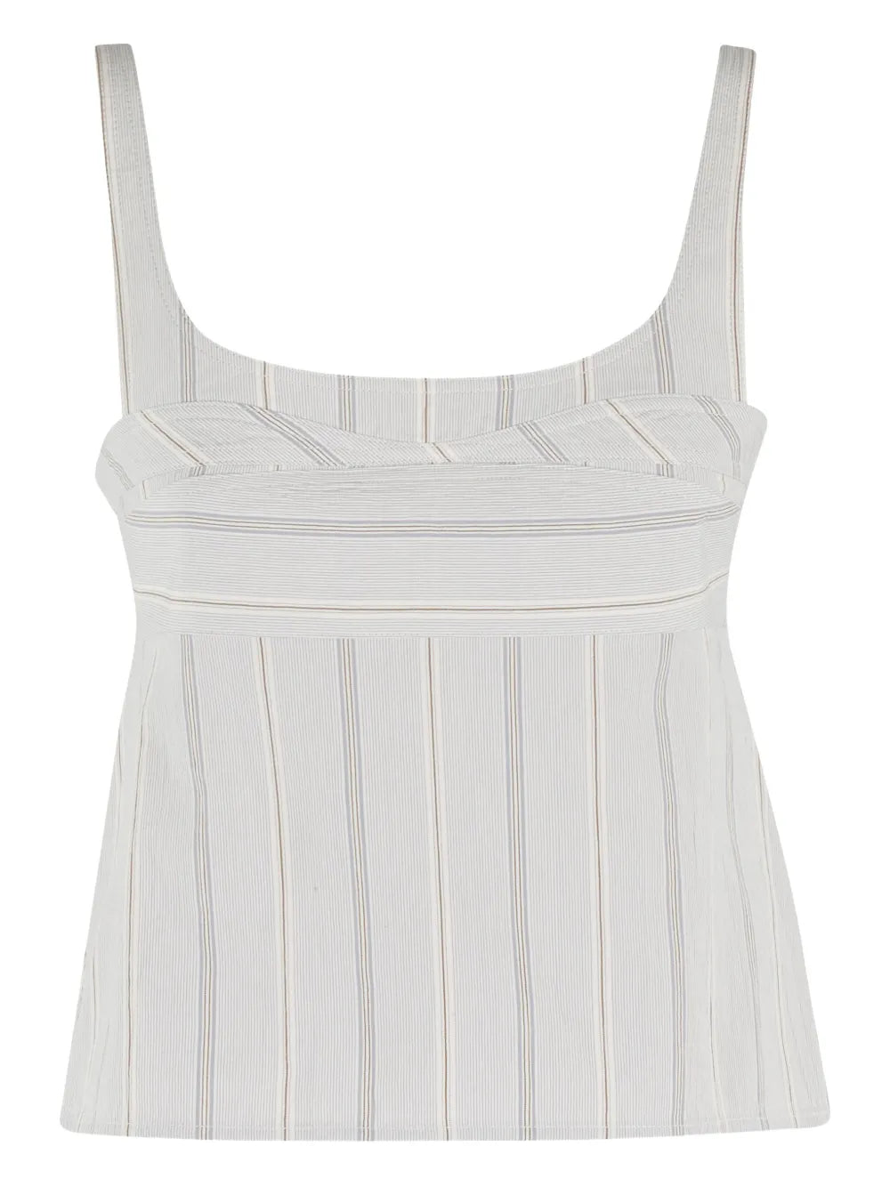 Striped Square-Neck Top