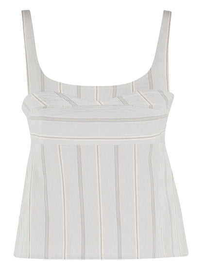 Striped Square-Neck Top
