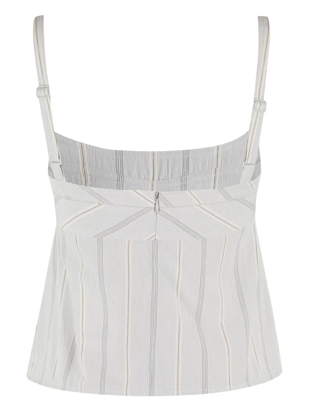 Striped Square-Neck Top