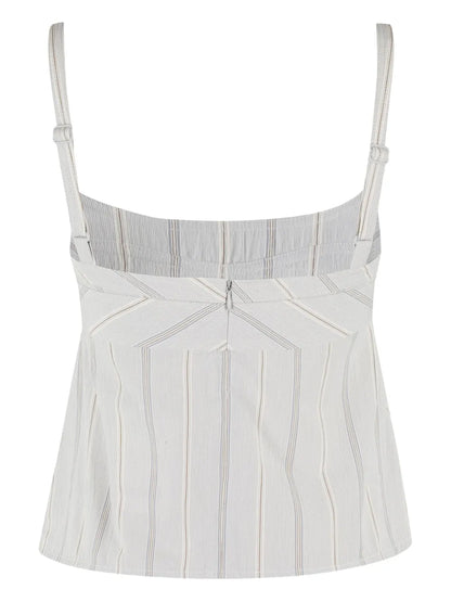 Striped Square-Neck Top
