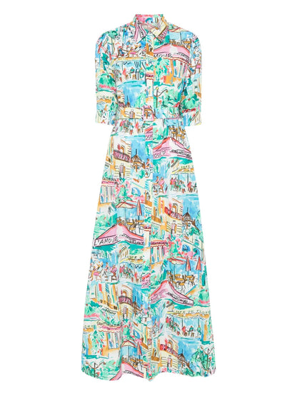 Printed Midi Dress