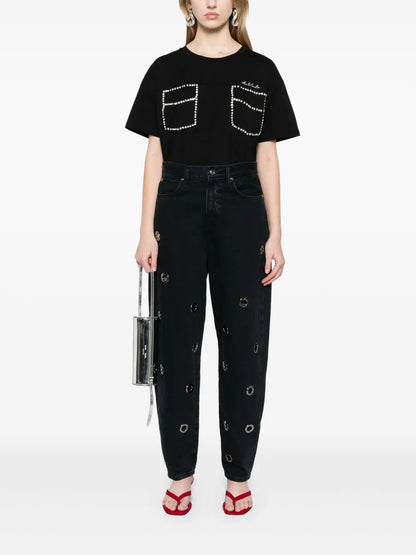 Rhinestone-Embellished T-Shirt