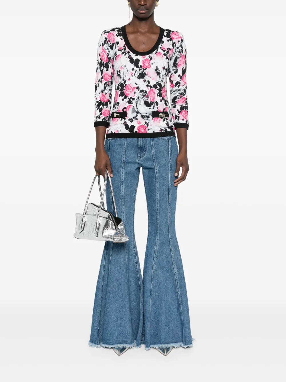 Rose-Print T-Shirt
