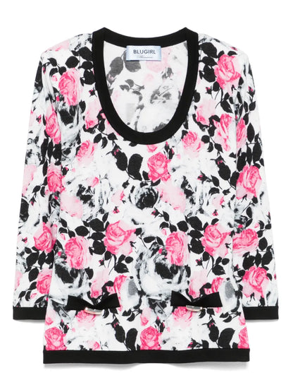 Rose-Print T-Shirt