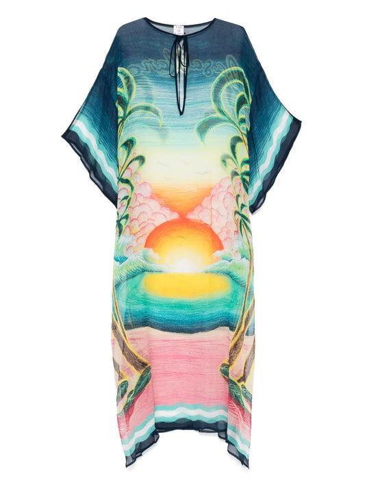 Silk Chiffon Maxi Dress