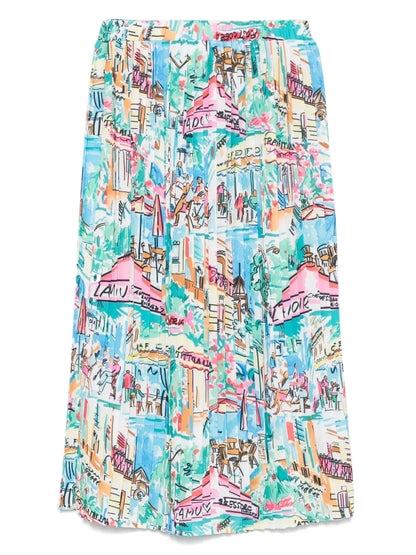 Printed Midi Skirt
