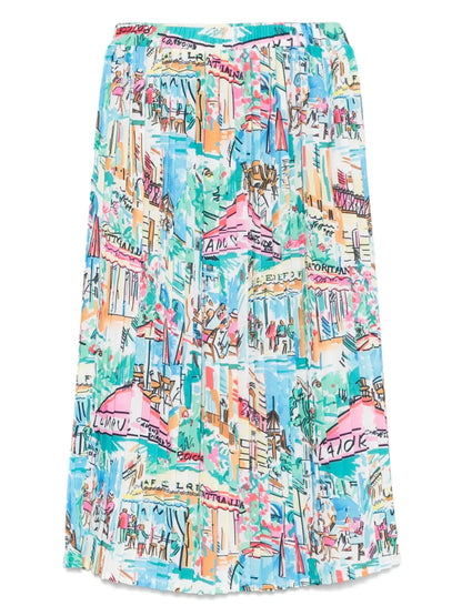 Printed Midi Skirt