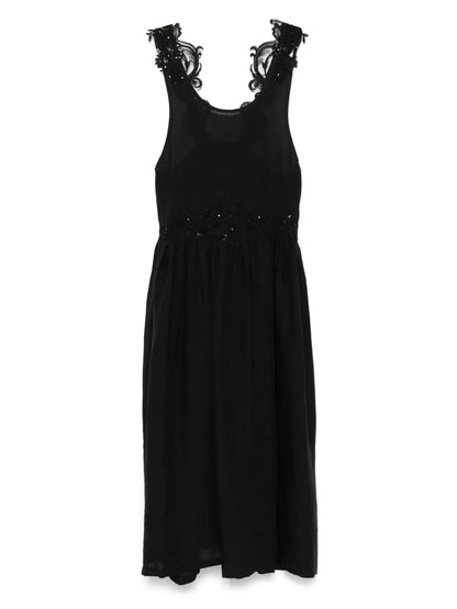 Embroidered Midi Dress