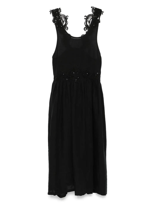 Embroidered Midi Dress