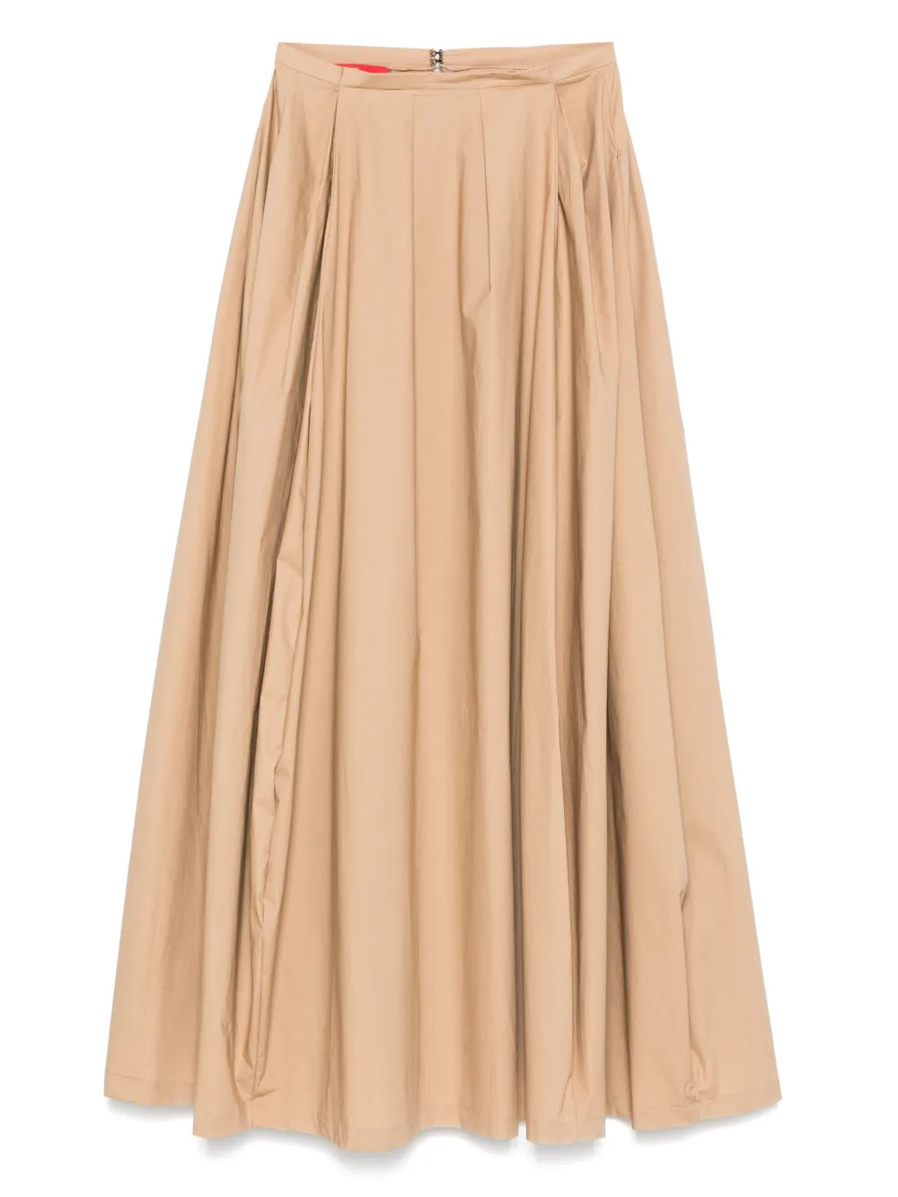 Pleat-Detailed Midi Skirt