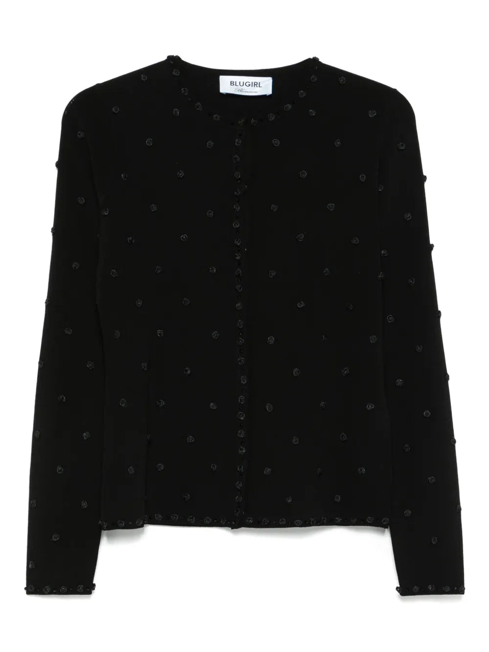 Floral-Appliqué Cardigan And Top Set