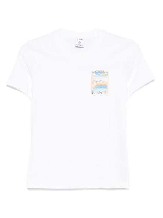 Surreal Pool-Print T-Shirt