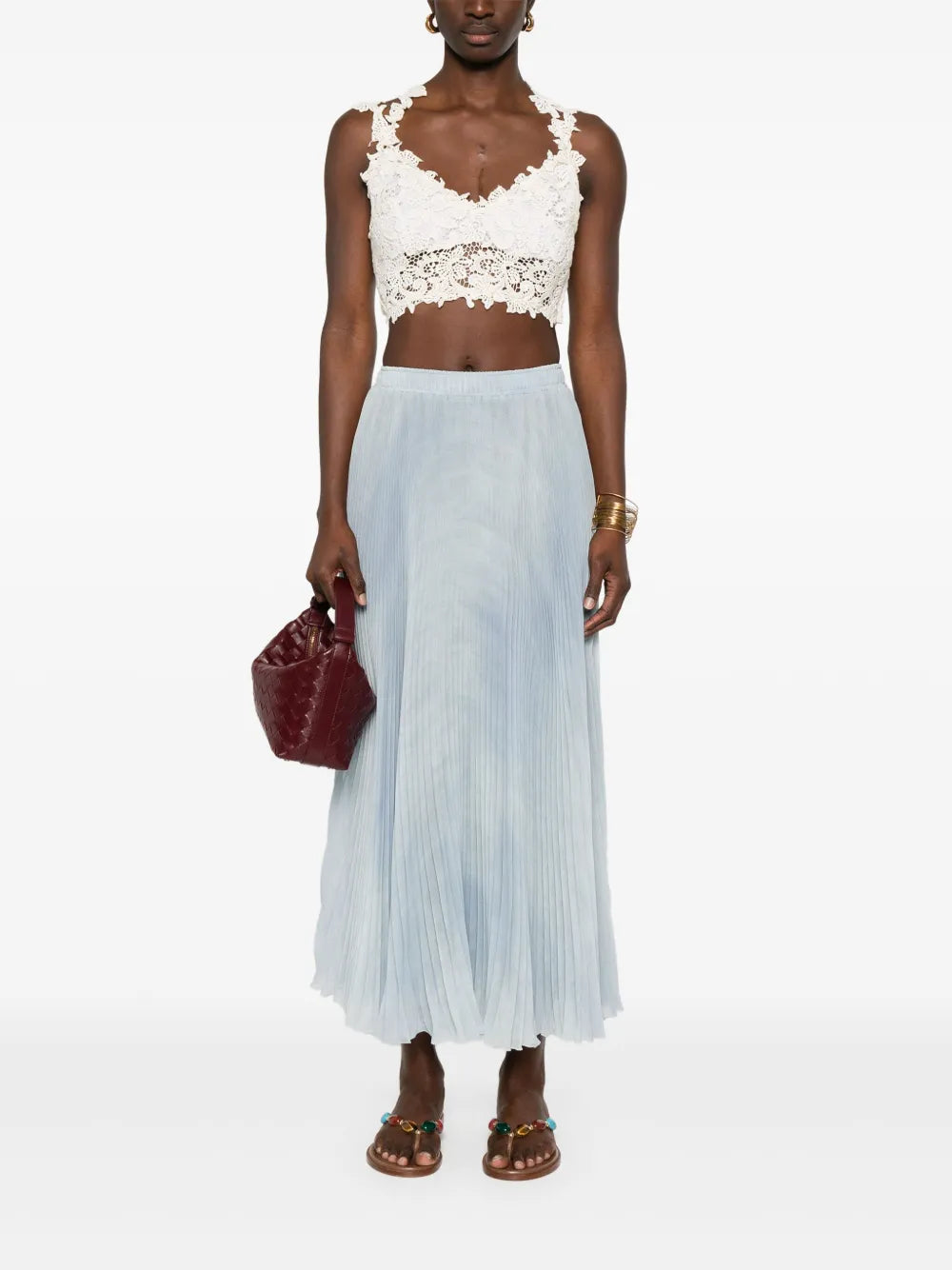 Pleated Midi Skirt
