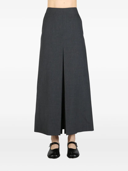 Pleat-Detailing Midi Skirt