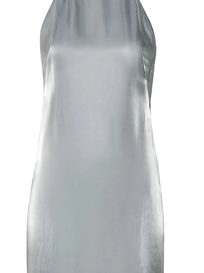 Metallic-Effect Organza Gown
