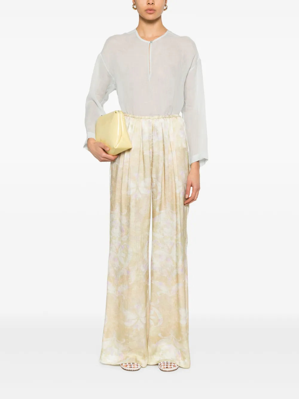 Abstract-Print Trousers