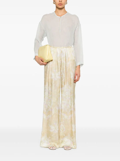 Abstract-Print Trousers