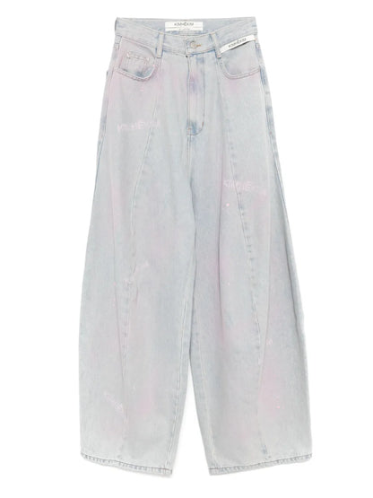 Spray Dyed Balloon Jeans