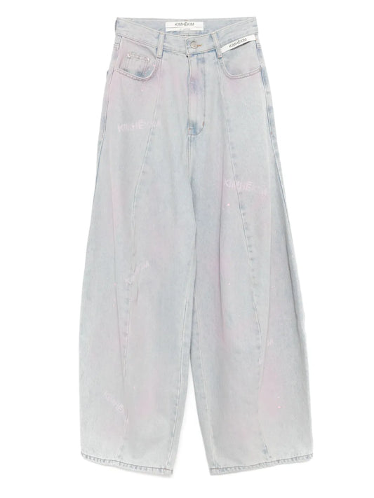 Spray Dyed Balloon Jeans