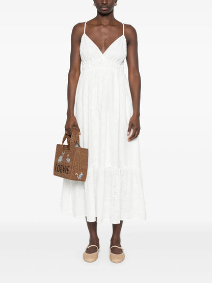 Broderie-Anglaise Midi Dress