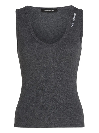 V-Neck Ribbed Tank Top