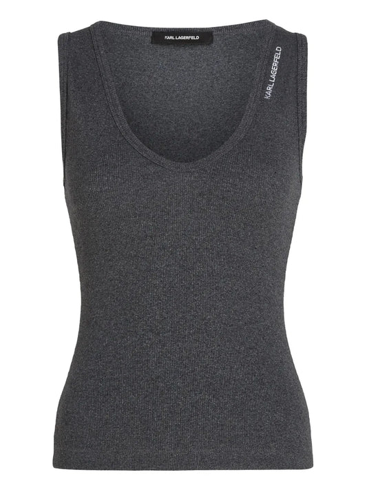 V-Neck Ribbed Tank Top