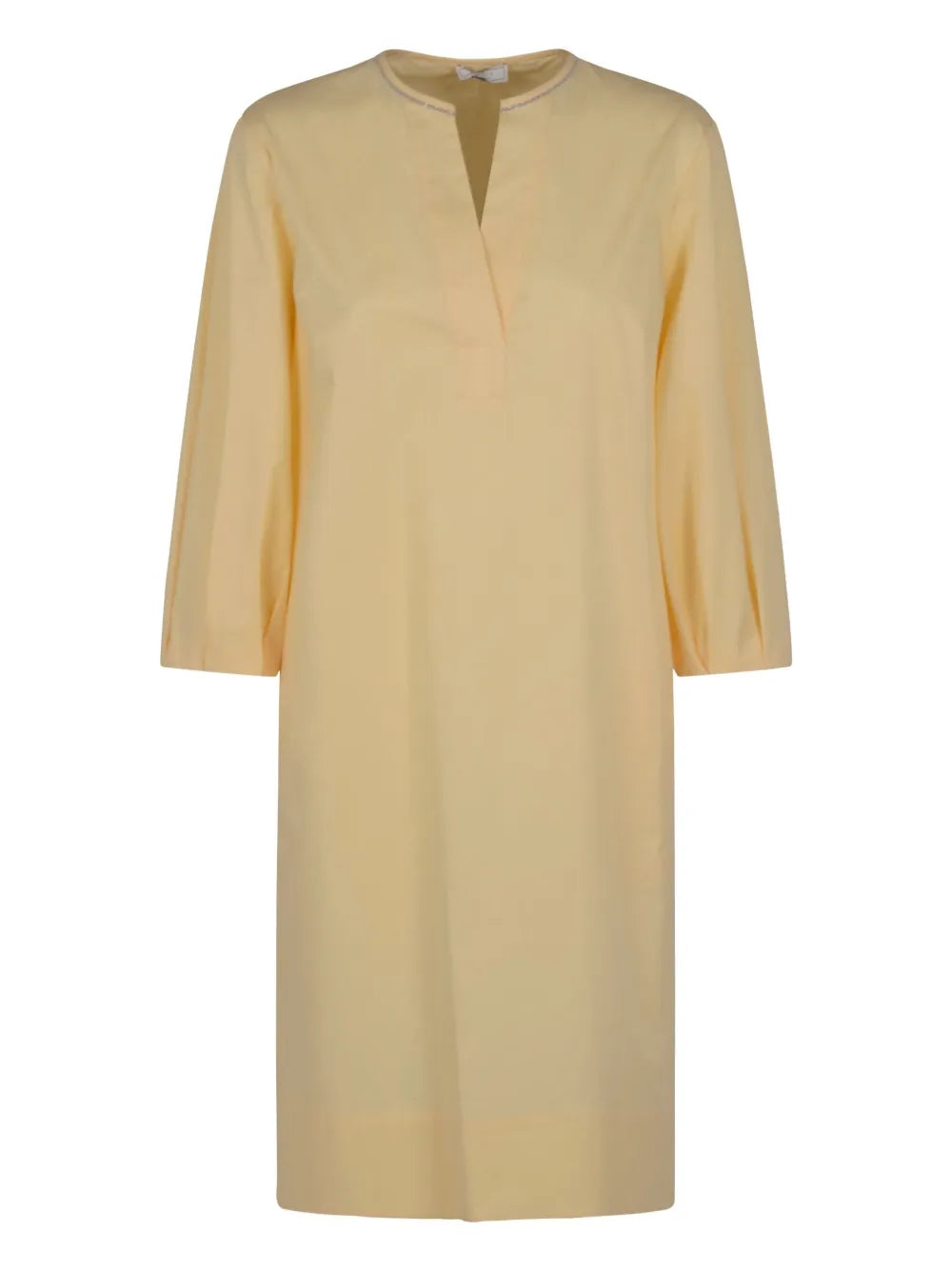 Crop-Sleeve Tunic Dress
