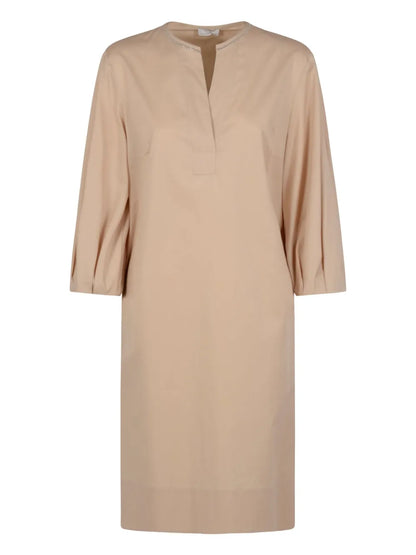 Placket-Detail Tunic Dress