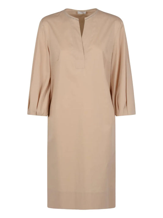 Placket-Detail Tunic Dress