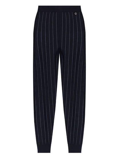 Pinstripe-Pattern Track Pants