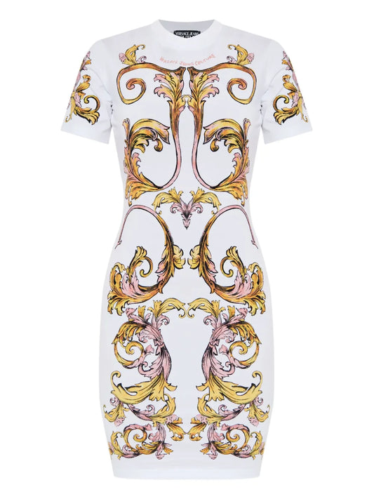 Barocco-Print Dress