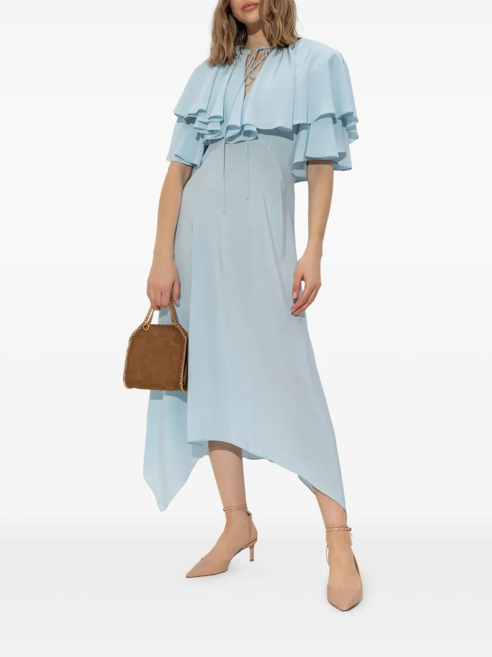 Layered Semi-Sheer Midi Dress
