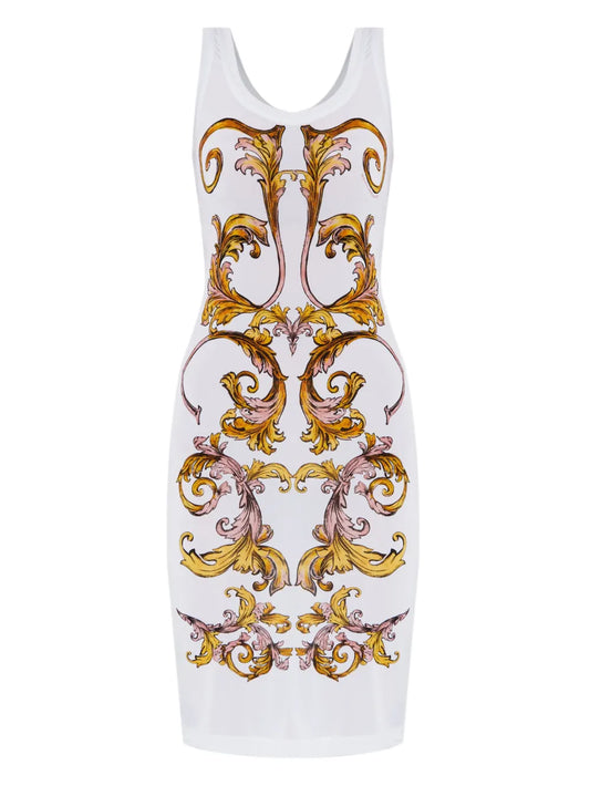 Barocco-Print Dress
