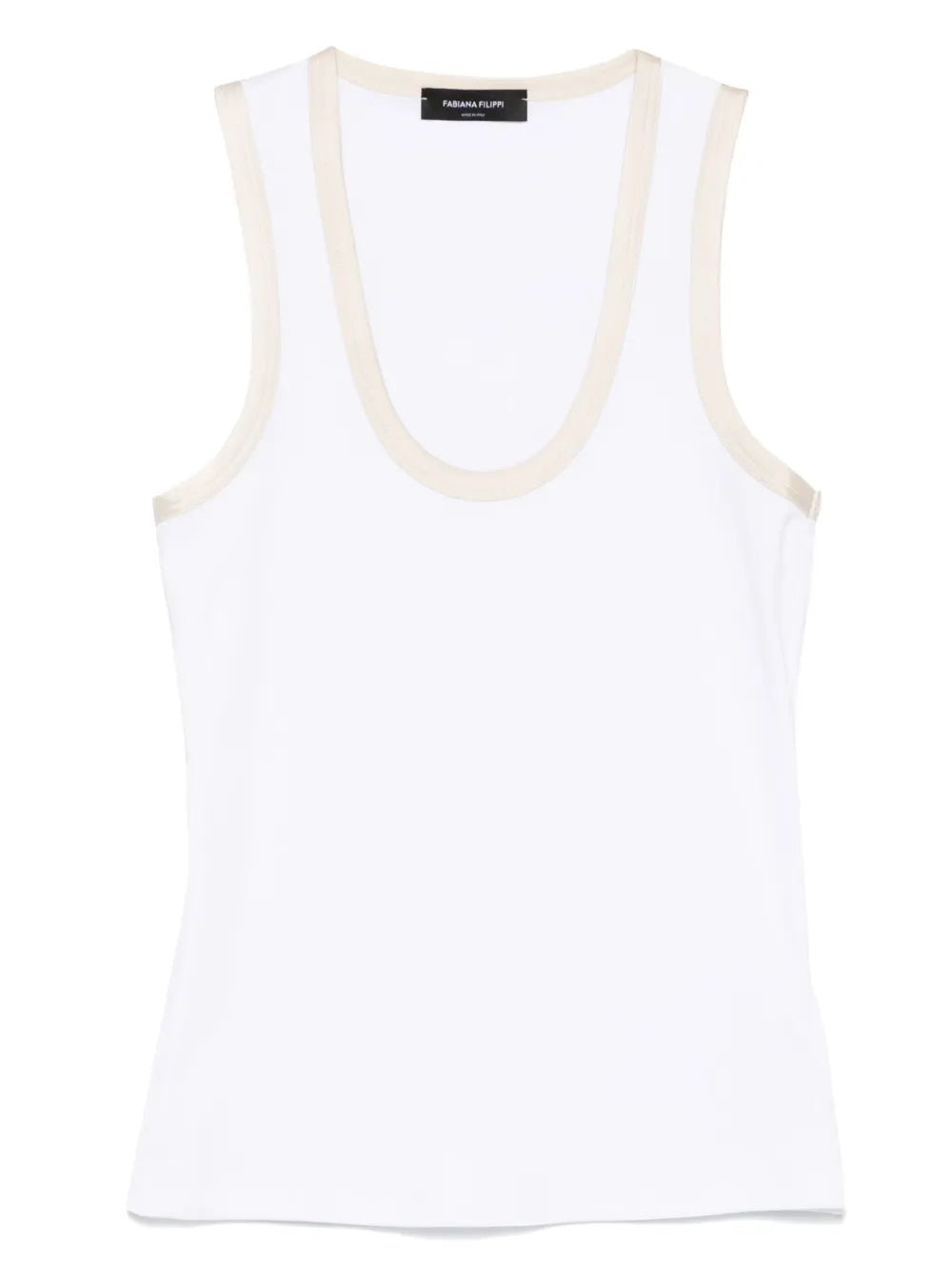 Contrasting-Border Tank Top