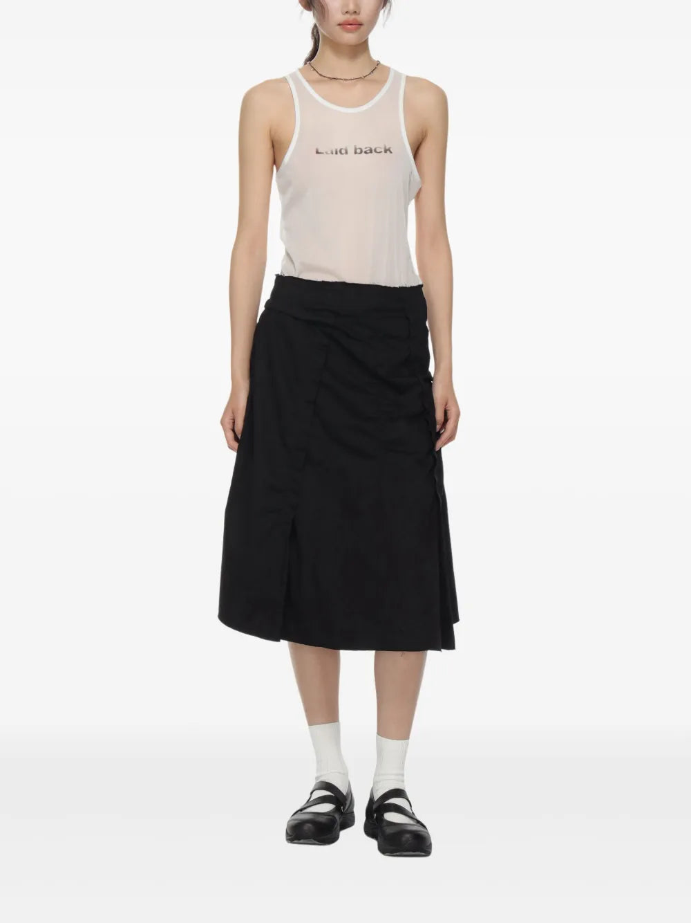 Fluted Midi Skirt
