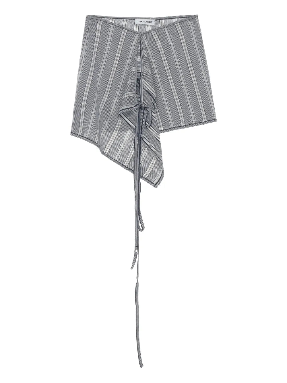 Asymmetric Belted Mini Skirt