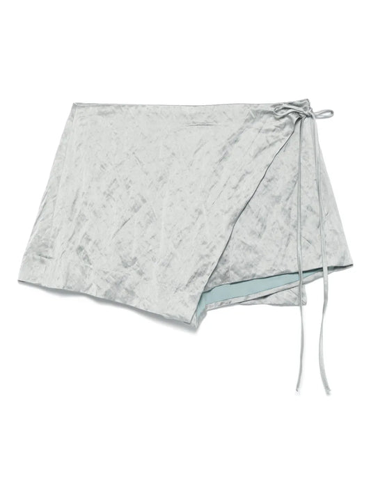 Crinkled Satin Shorts