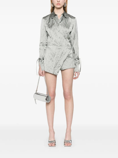 Crinkled Satin Shorts