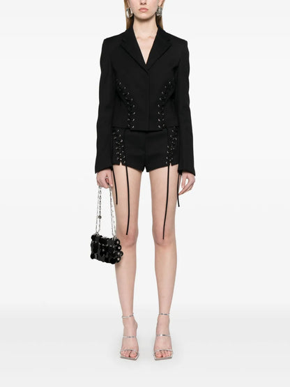 Lace-Up Detail Jacket