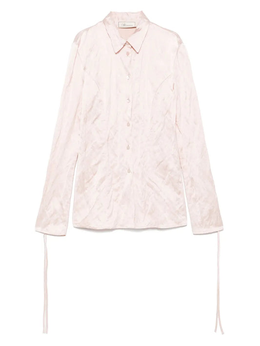 Crinkled Satin Shirt
