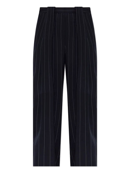 Pinstripe-Pattern Panelled Trousers